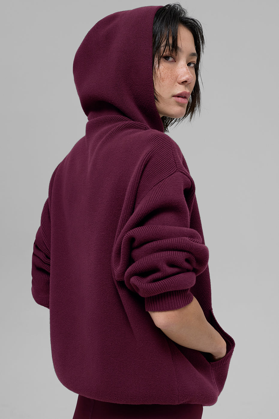 Pull À Capuche Scholar - Burgundy
