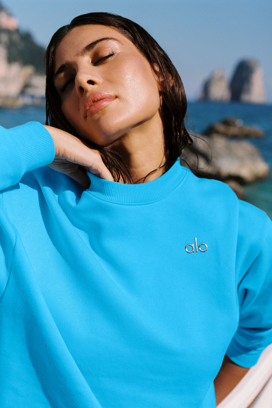 Pull Col Ras-Du-Cou Accolade - Azure Blue