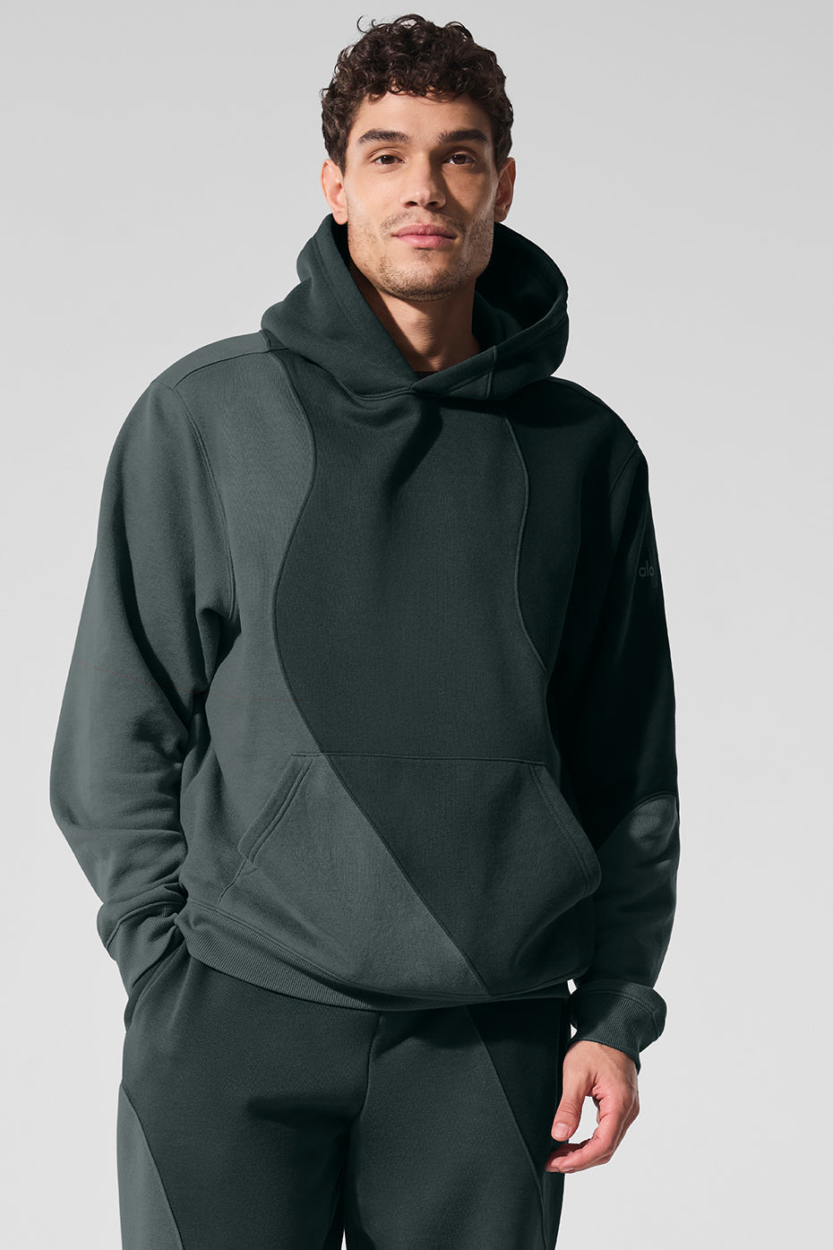 Sweat à capuche Make Waves - Charcoal Green Tonal