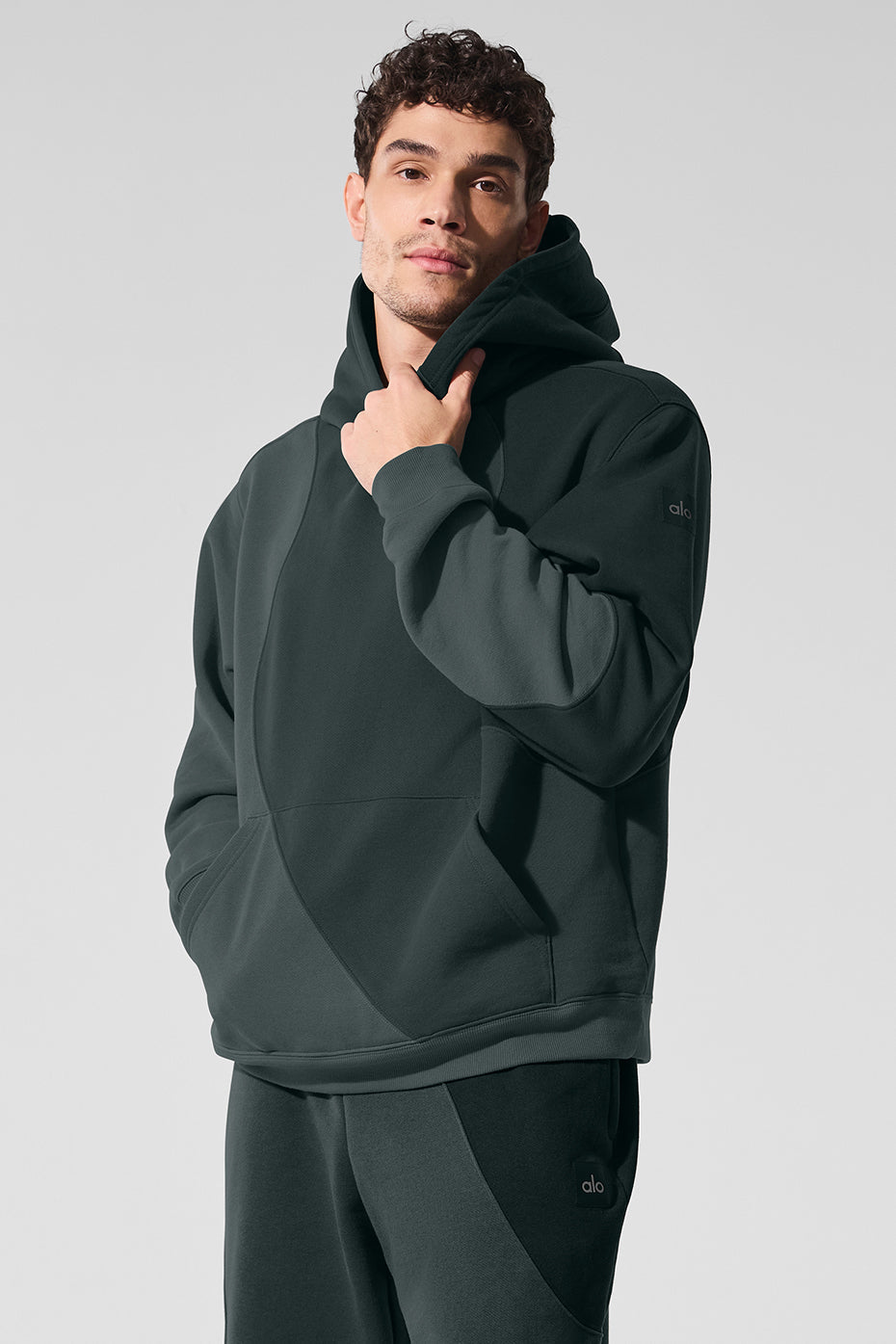 Sweat à capuche Make Waves - Charcoal Green Tonal