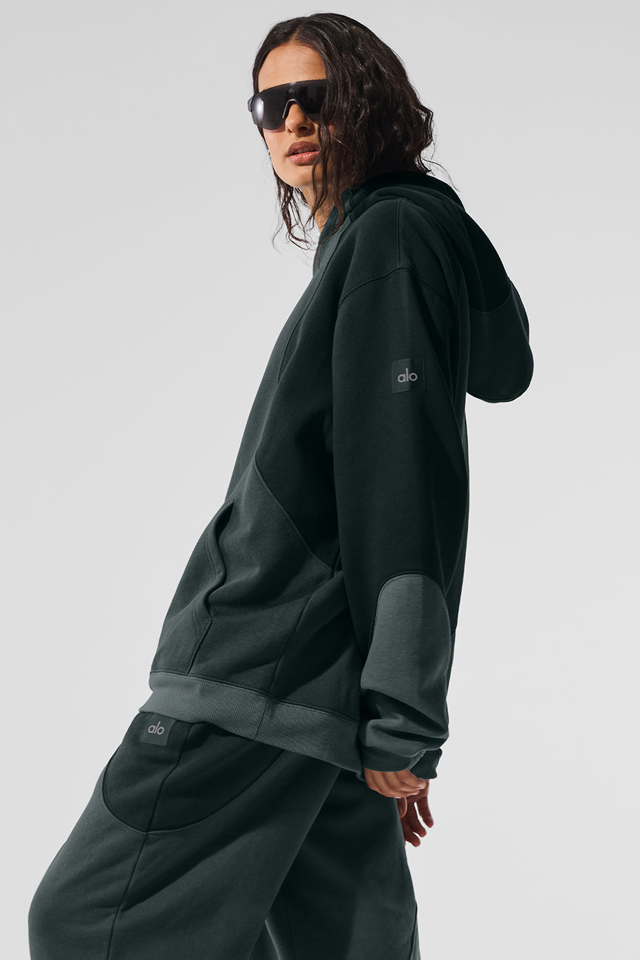 Sweat à capuche Make Waves - Charcoal Green Tonal