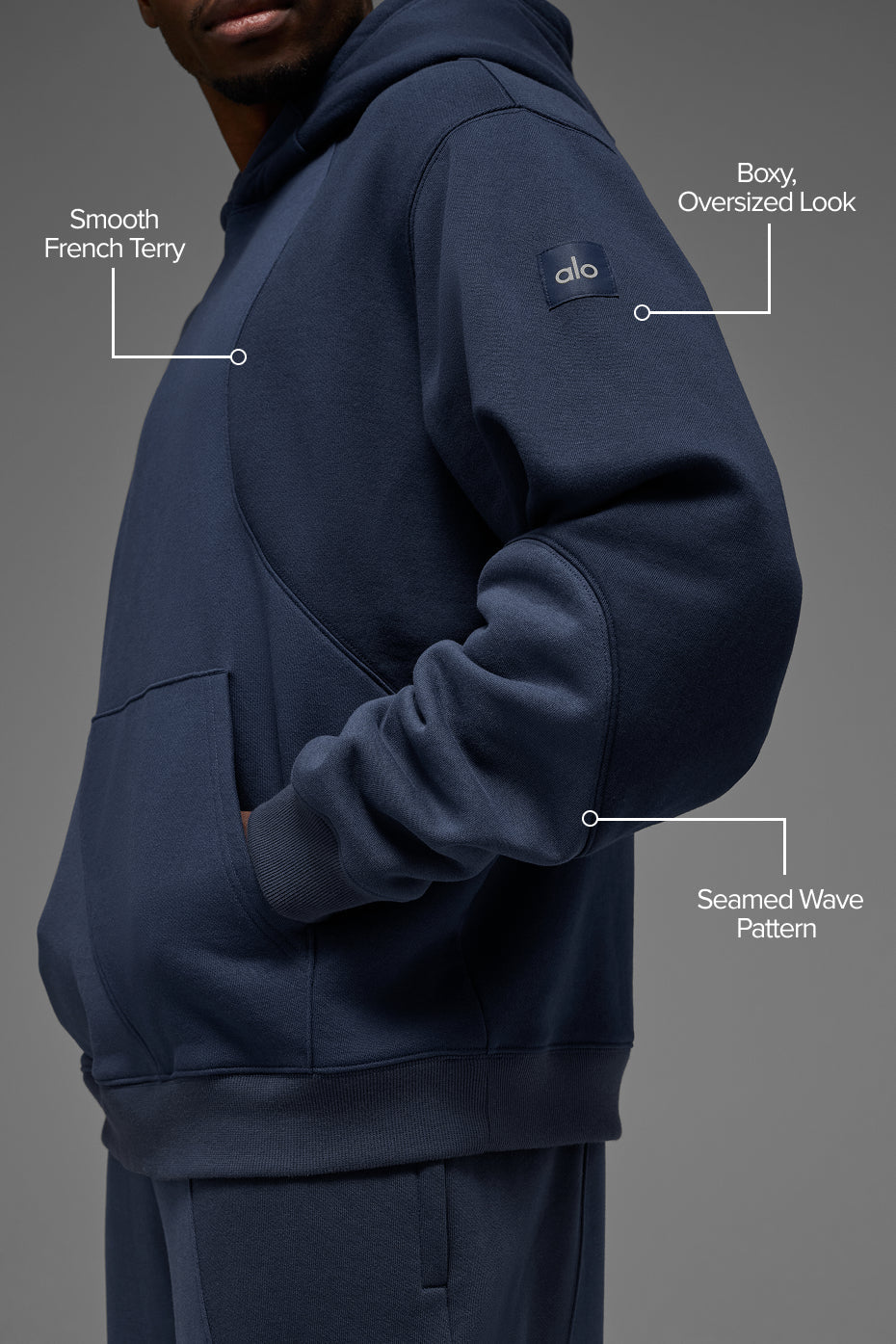 Sweat À Capuche Make Waves - Navy Tonal