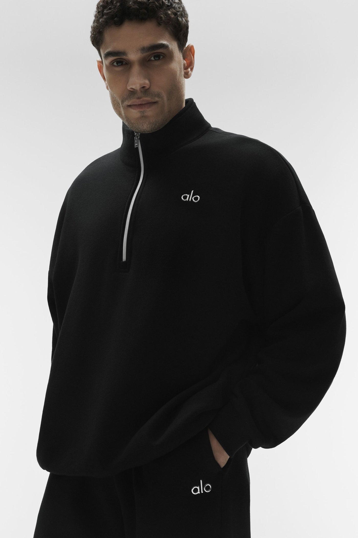 Pull Zippé 1/4 Accolade - Noir