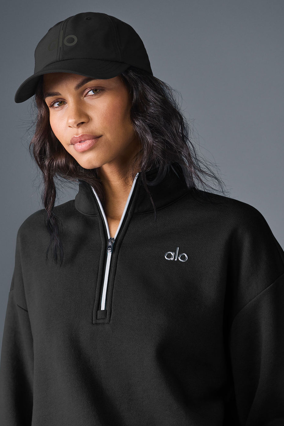 Pull Zippé 1/4 Accolade - Noir