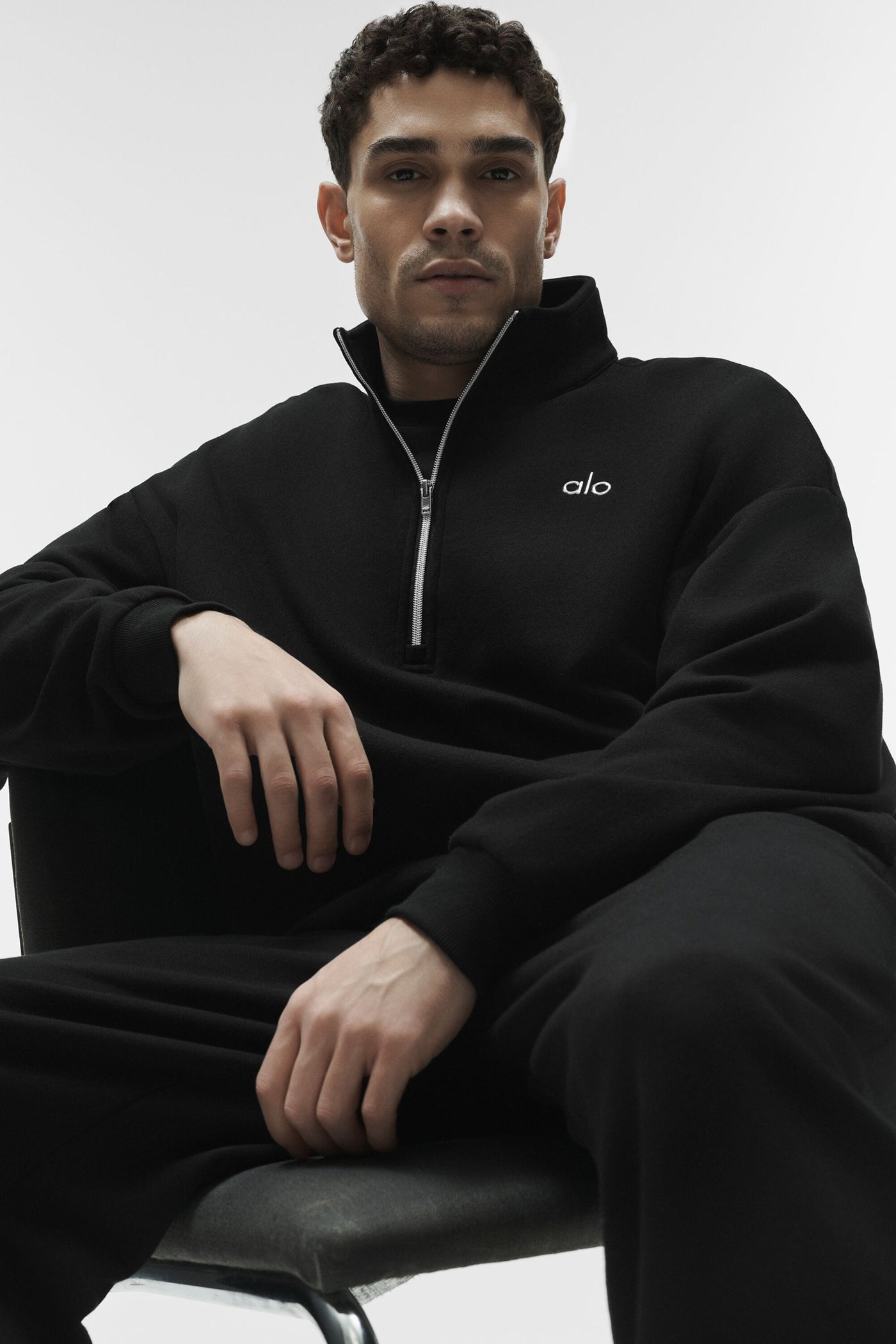 Pull Zippé 1/4 Accolade - Noir