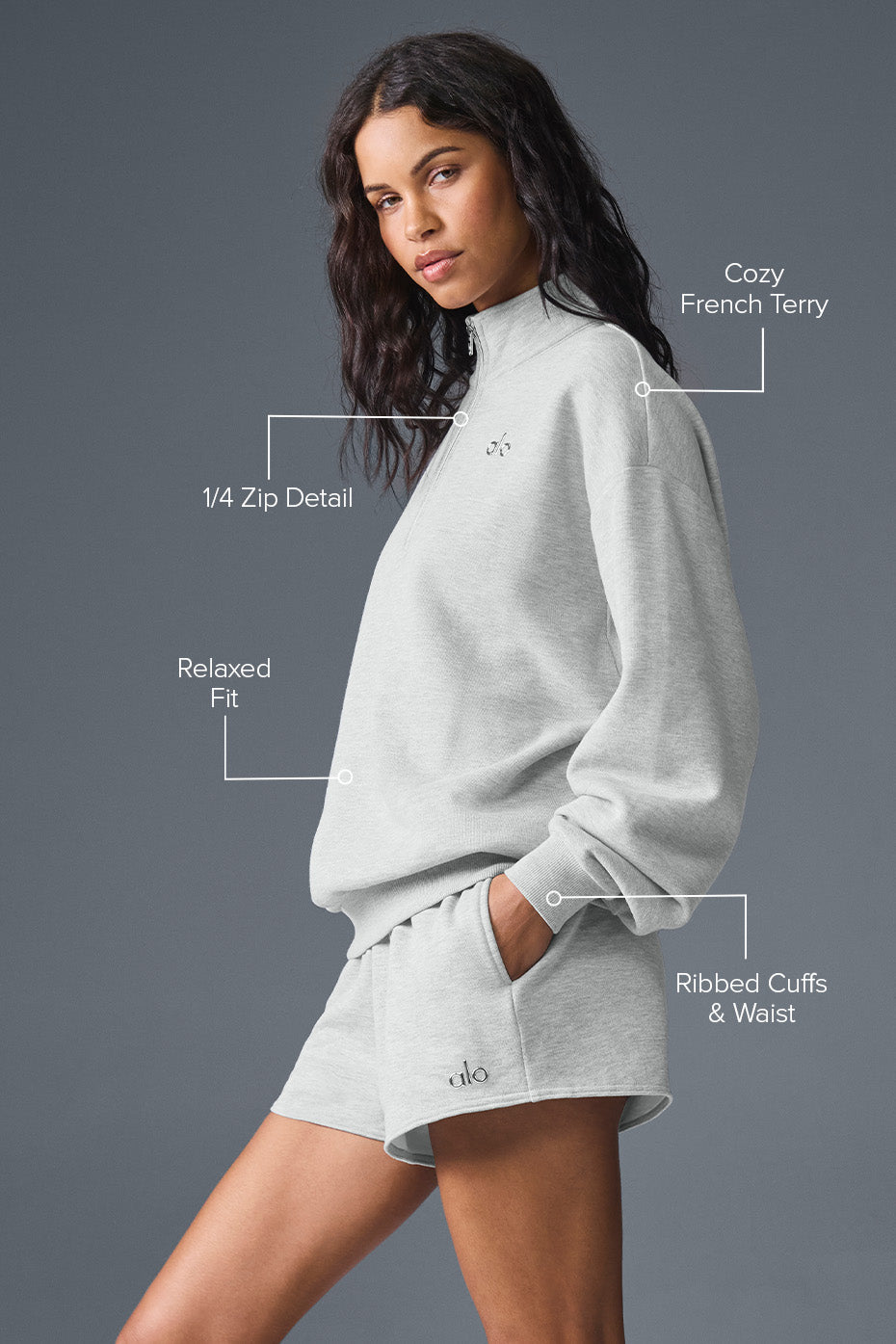 Pull Zippé 1/4 Accolade - Athletic Heather Grey
