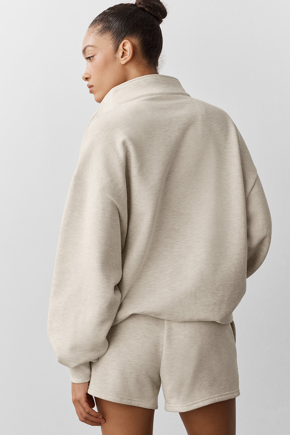Accolade Pull zippé 1/4 - Oatmeal Heather