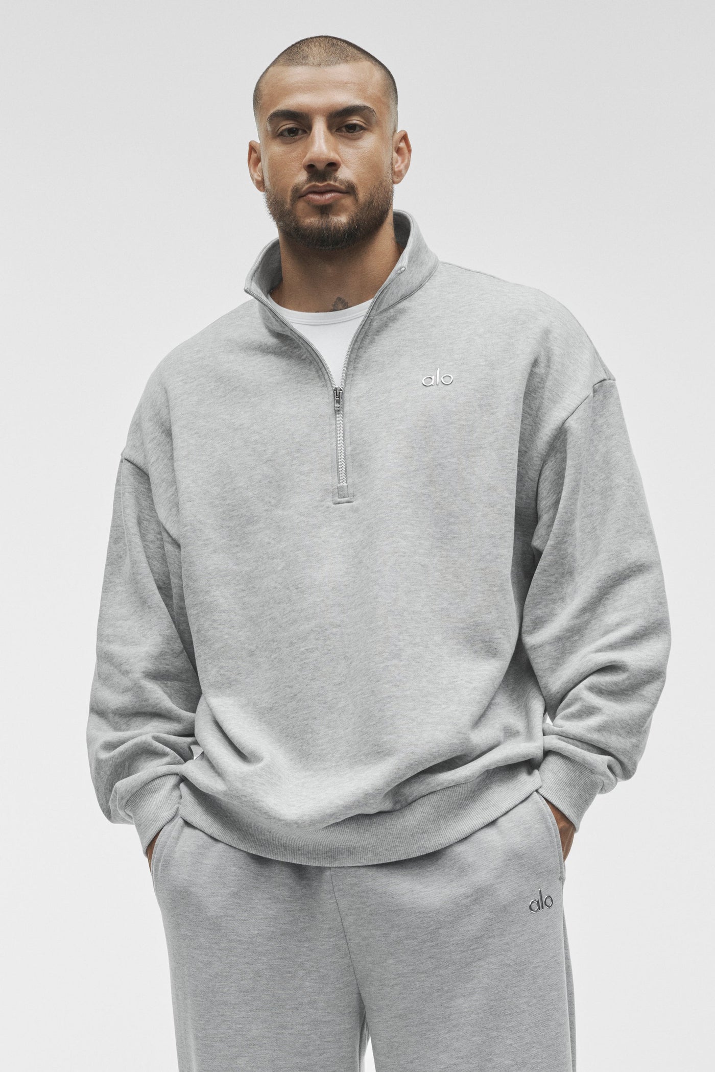 Pull Zippé 1/4 Accolade - Athletic Heather Grey