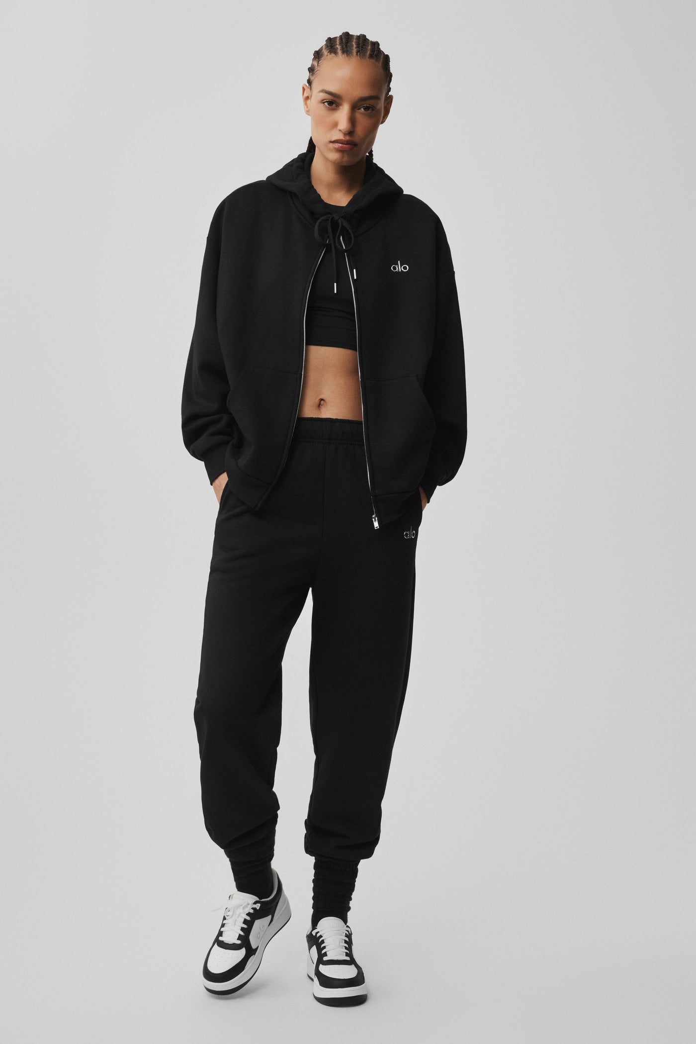 Sweat À Capuche Zippé Accolade - Noir
