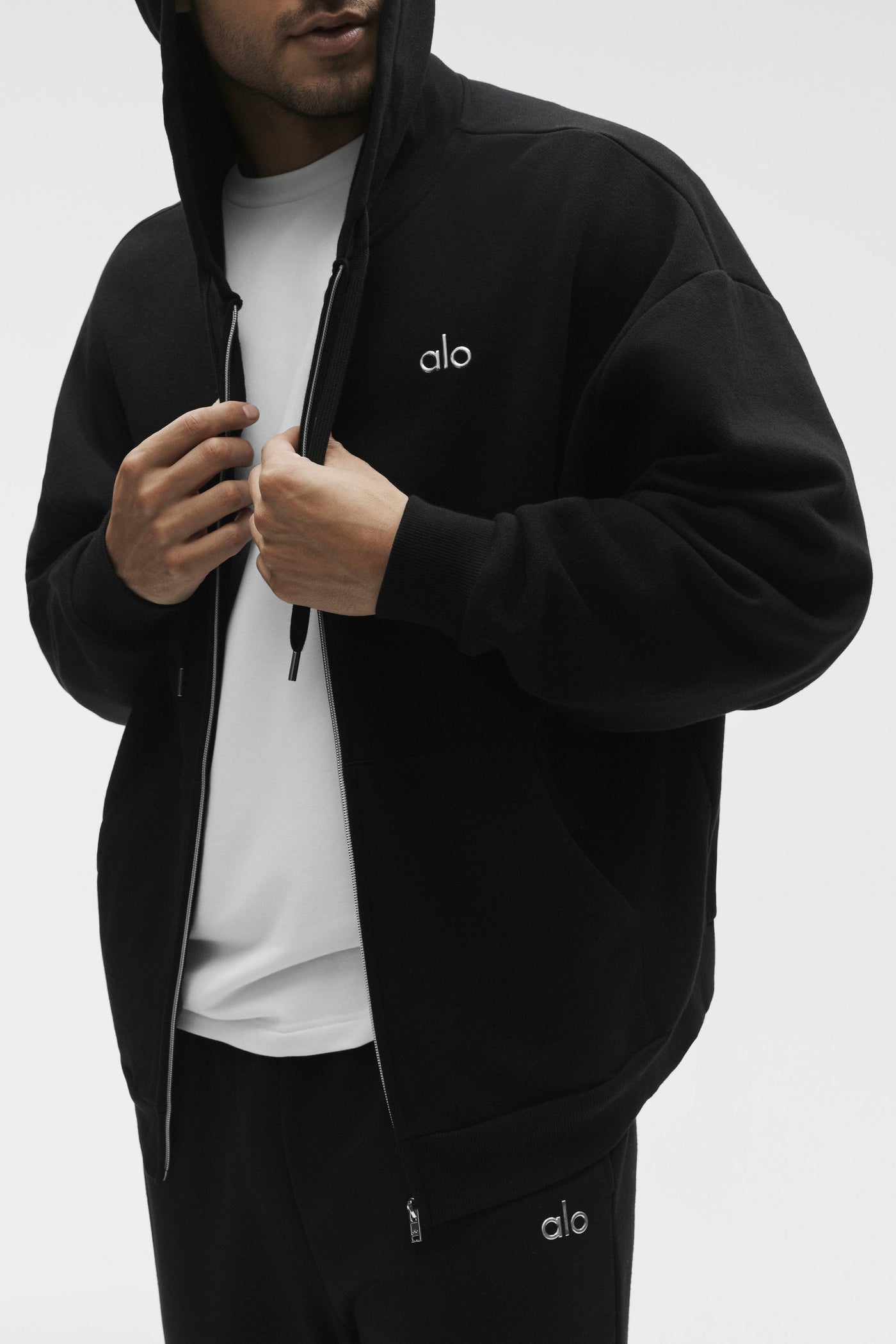 Sweat À Capuche Zippé Accolade - Noir