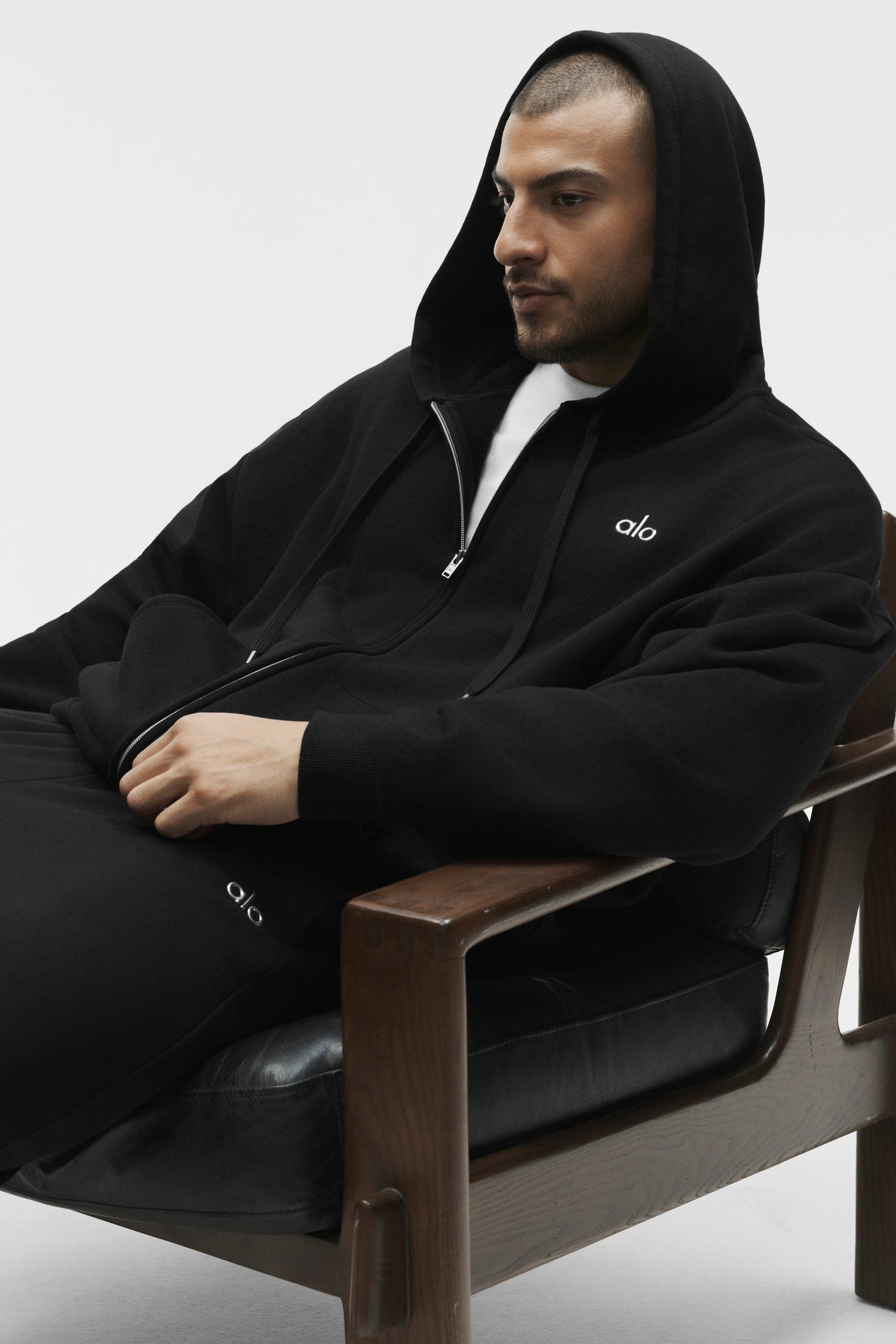 Sweat À Capuche Zippé Accolade - Noir