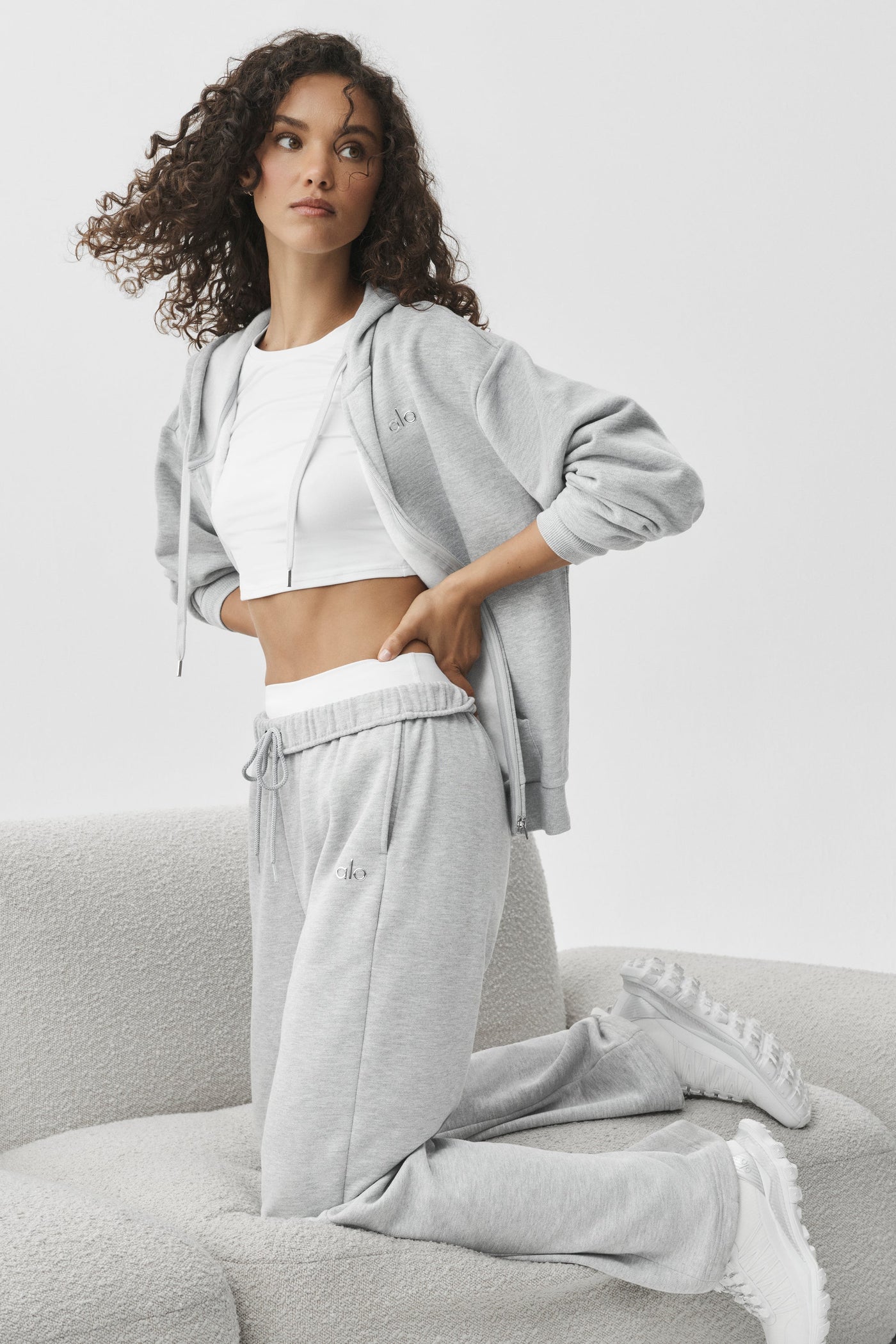 Sweat À Capuche Zippé Accolade - Athletic Heather Grey