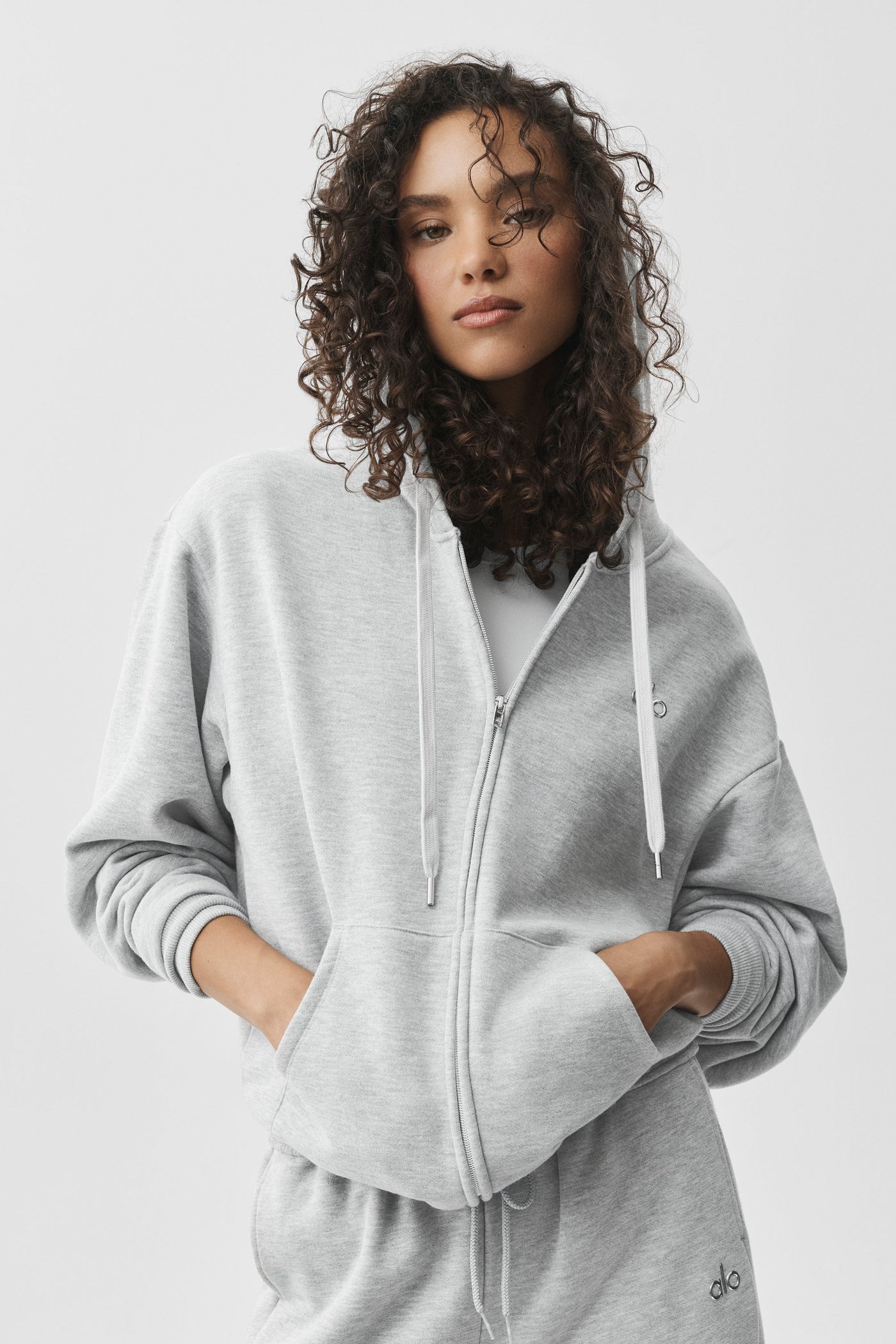Sweat À Capuche Zippé Accolade - Athletic Heather Grey