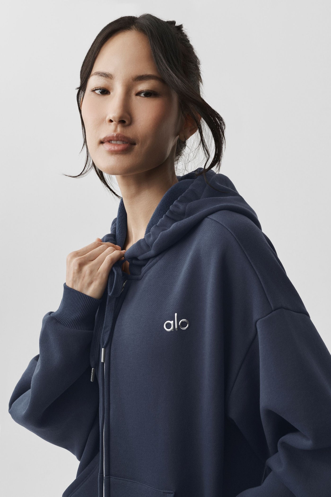 Sweat À Capuche Zippé Accolade - Navy