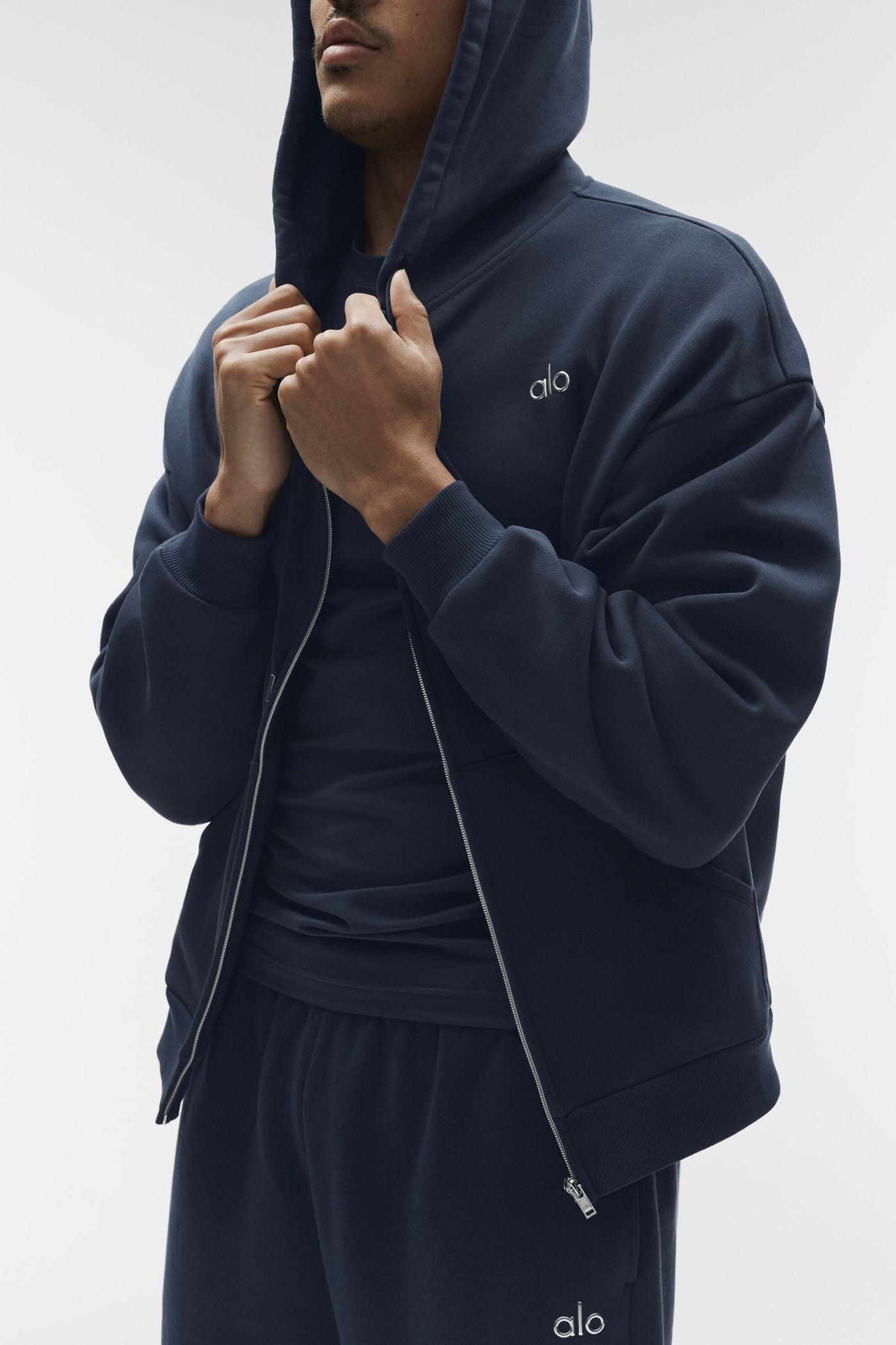 Sweat À Capuche Zippé Accolade - Navy