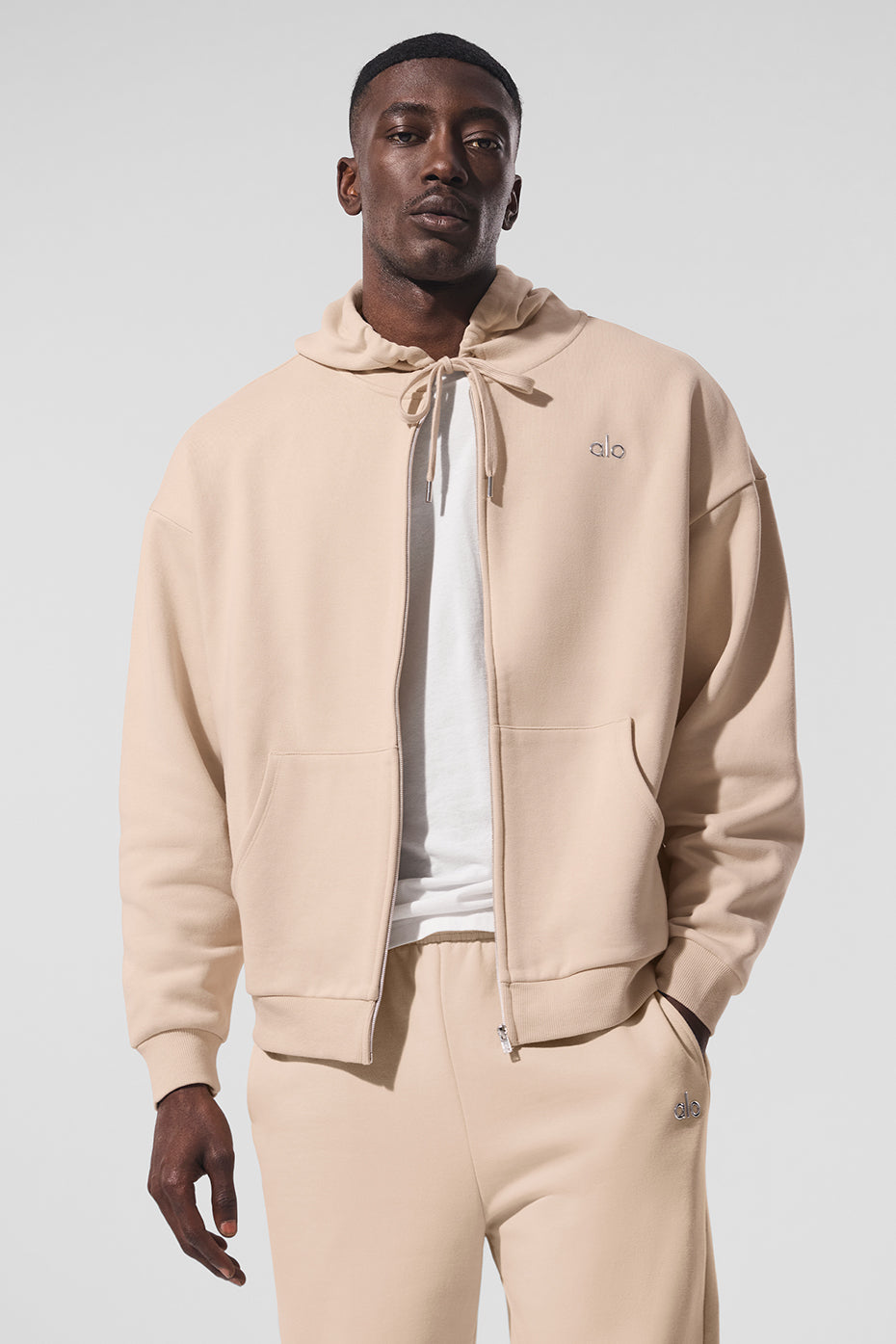 Sweat À Capuche Zippé Accolade - Macadamia
