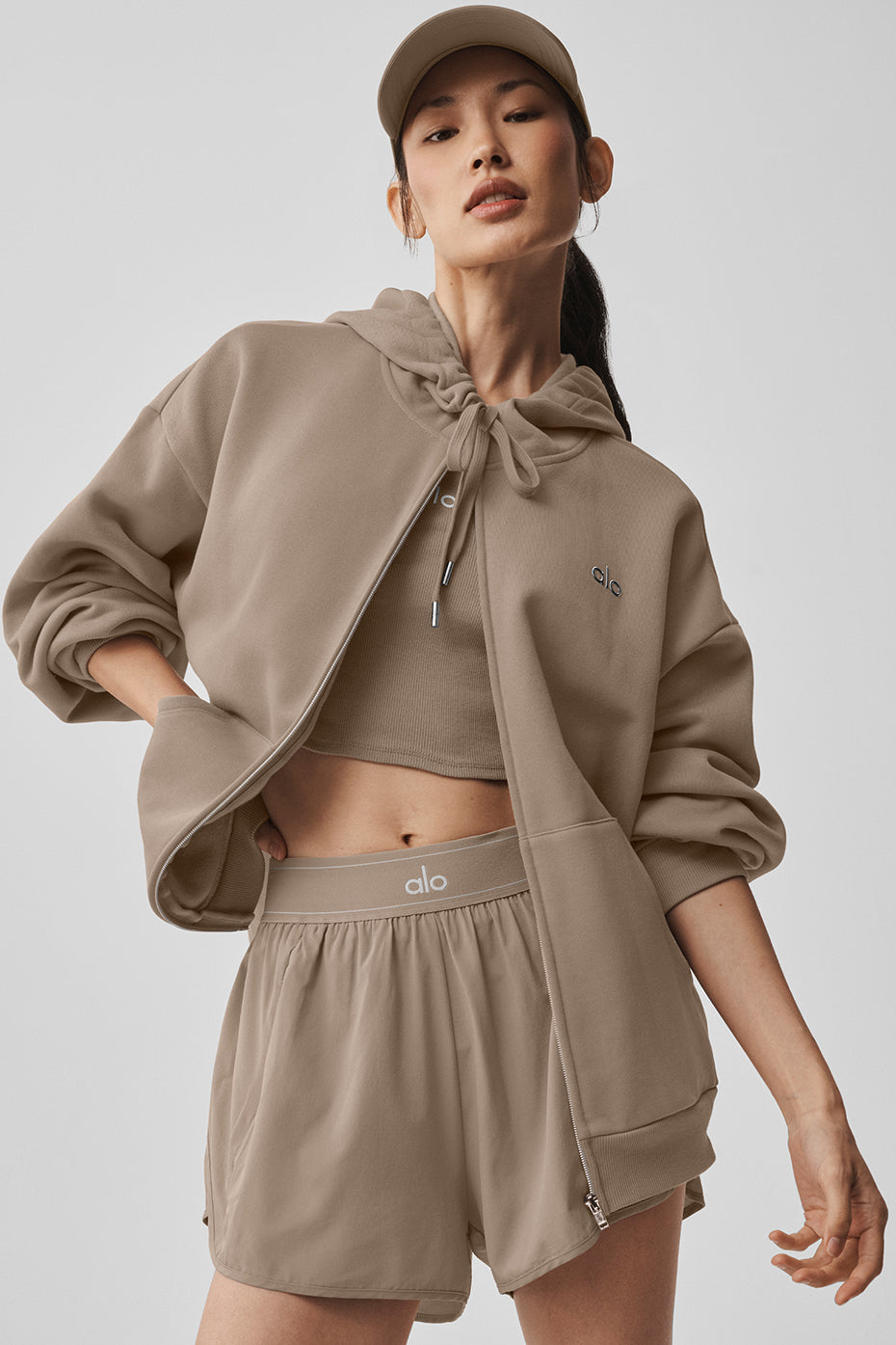 Sweat À Capuche Zippé Accolade - Gravel