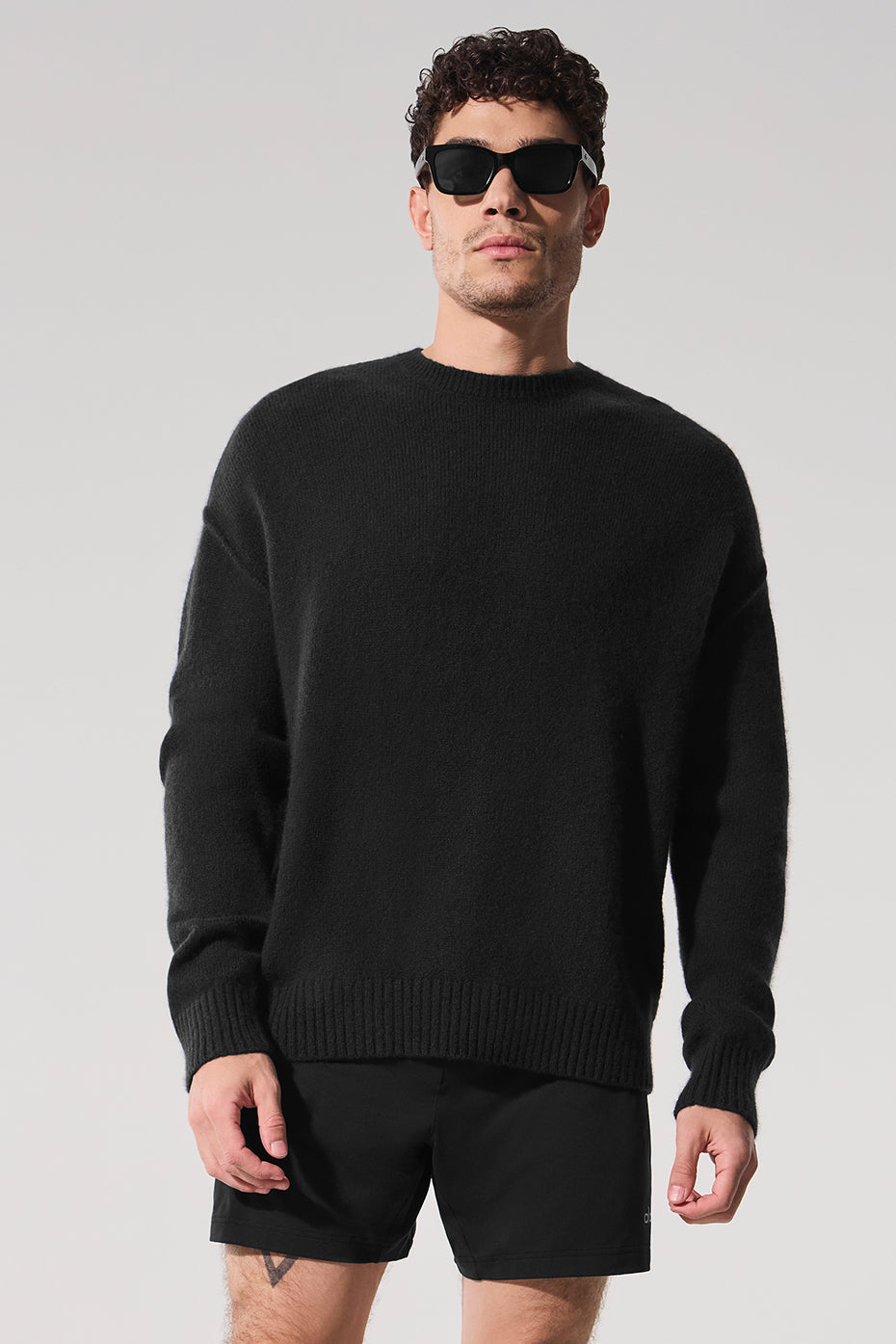 Pull Unisexe Col Ras-Du-Cou En Laine Et Cachemire New Class - Noir