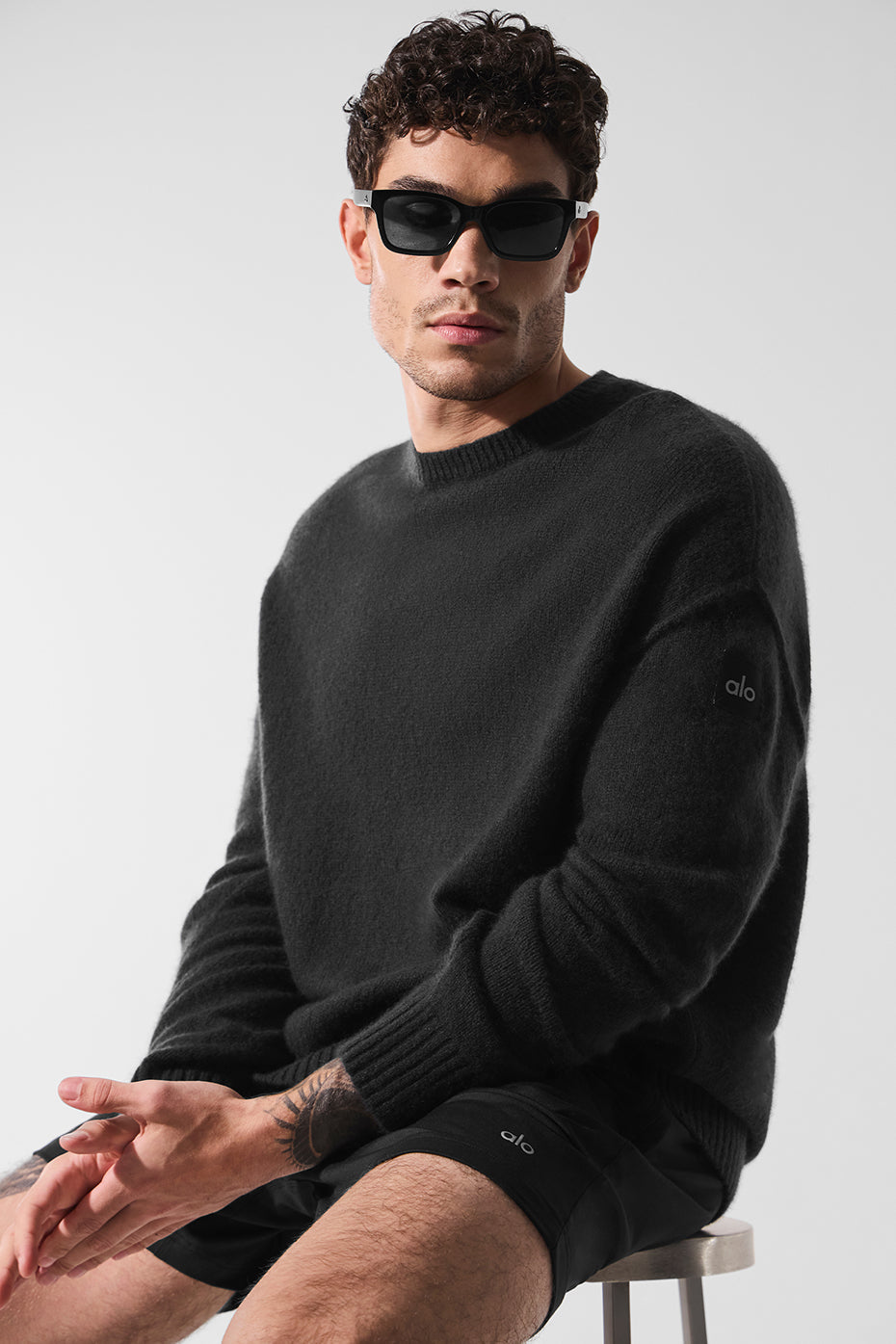 Pull Unisexe Col Ras-Du-Cou En Laine Et Cachemire New Class - Noir