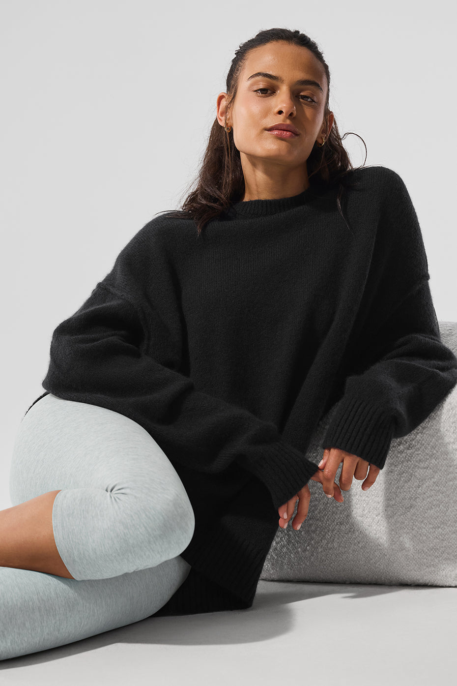 Pull Unisexe Col Ras-Du-Cou En Laine Et Cachemire New Class - Noir