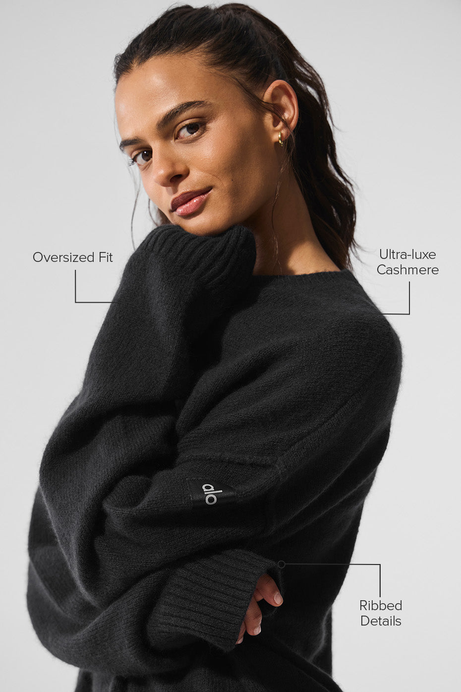 Pull Unisexe Col Ras-Du-Cou En Laine Et Cachemire New Class - Noir