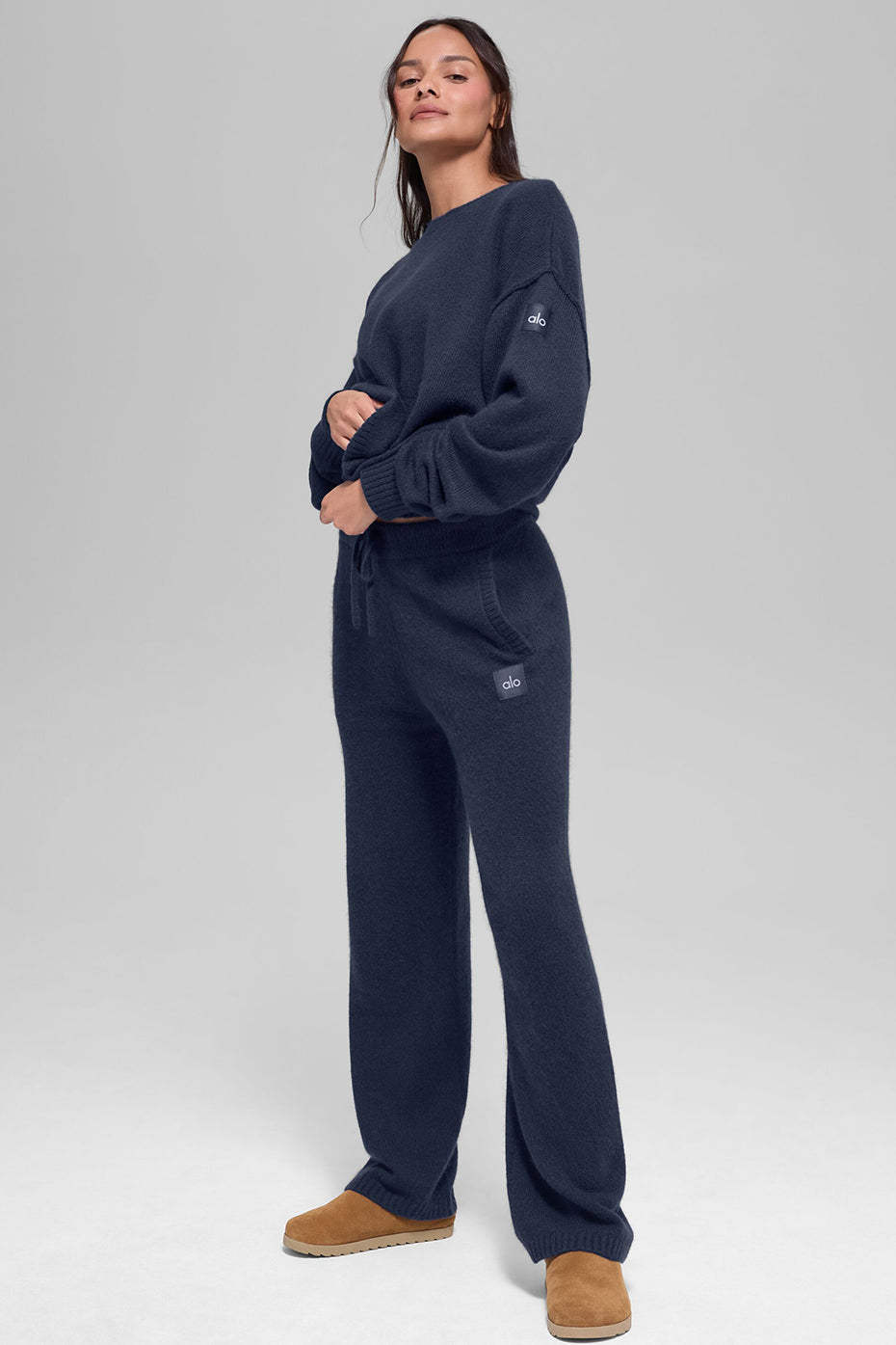 Pull Unisexe Col Ras-Du-Cou En Laine Et Cachemire New Class - Navy