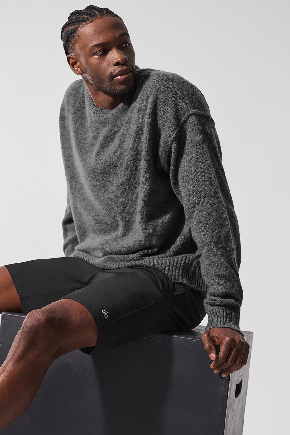 Pull Unisexe Col Ras-Du-Cou En Laine Et Cachemire New Class - Platinum Grey