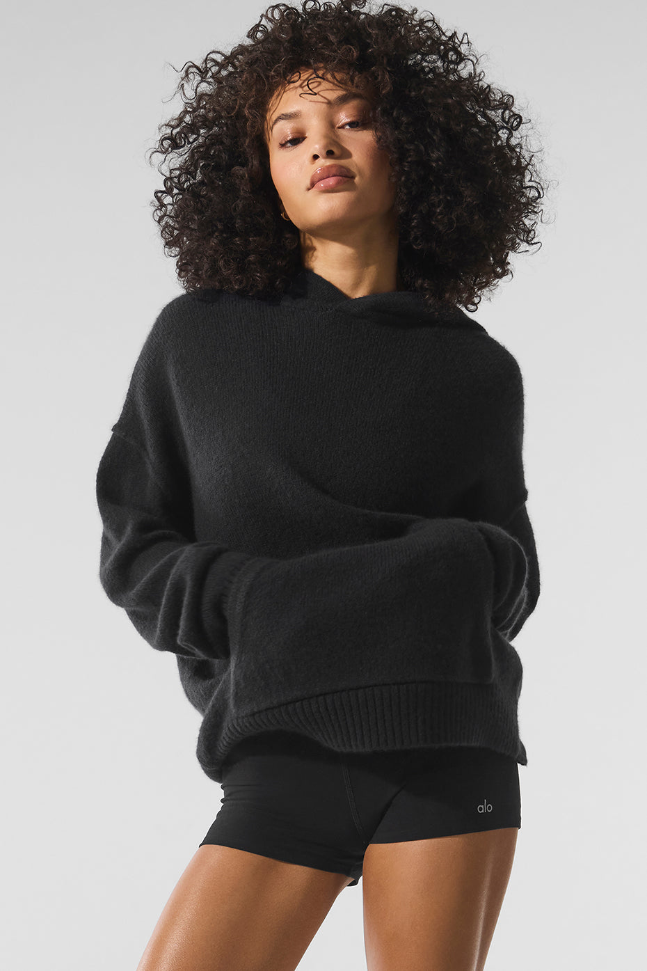 Sweat À Capuche En Laine Et Cachemire New Class - Noir