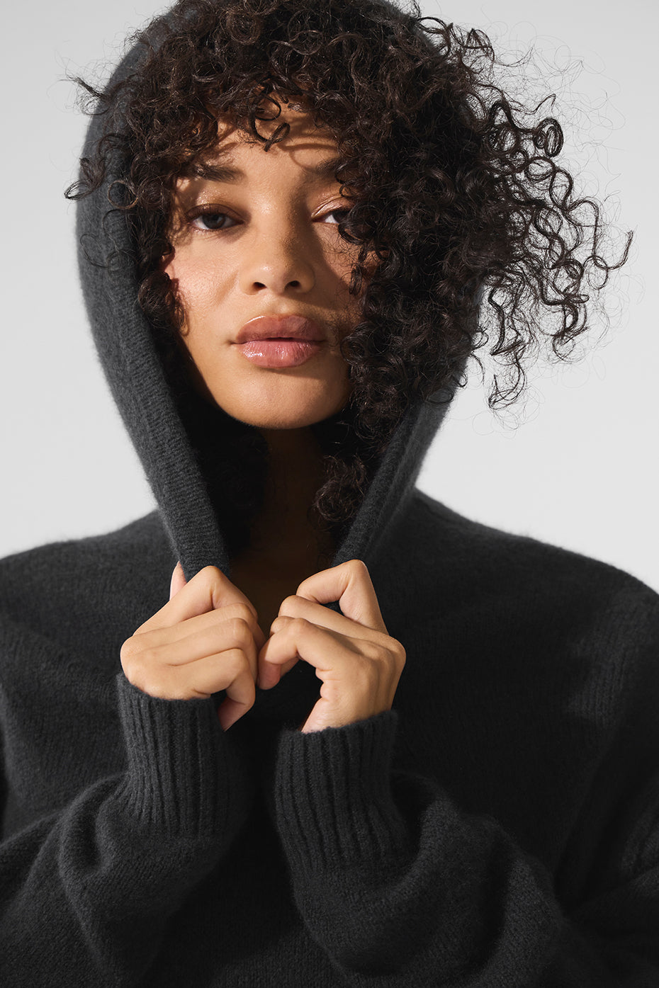 Sweat À Capuche En Laine Et Cachemire New Class - Noir