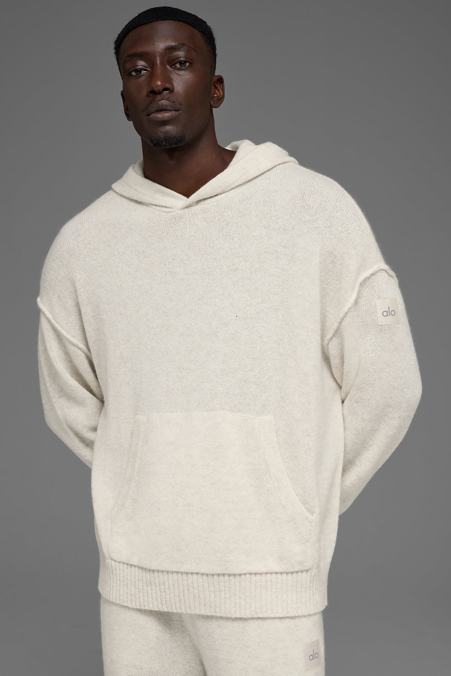 Sweat À Capuche En Laine Et Cachemire New Class - Bone Heather