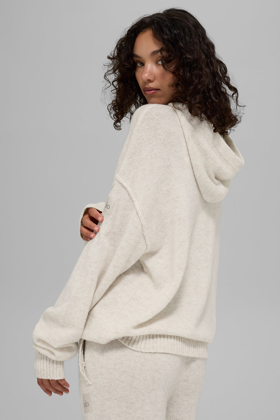 Sweat À Capuche En Laine Et Cachemire New Class - Bone Heather