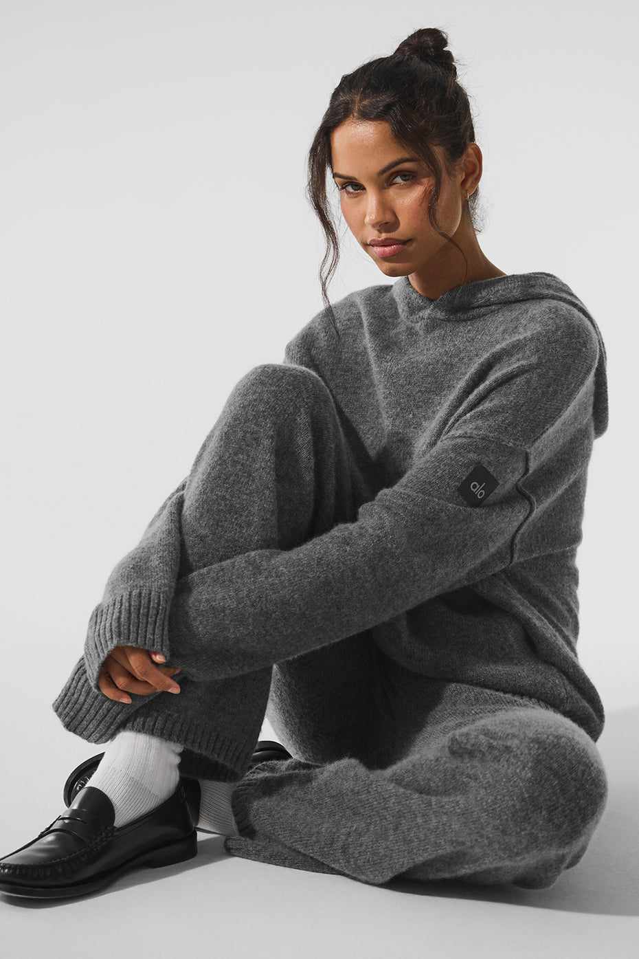 Sweat À Capuche En Laine Et Cachemire New Class - Platinum Grey