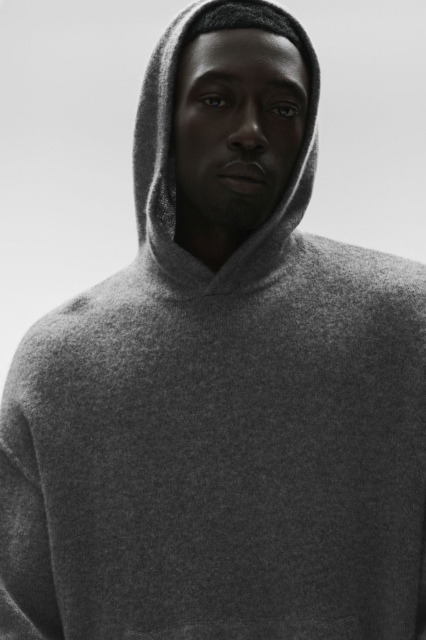 Sweat À Capuche En Laine Et Cachemire New Class - Platinum Grey