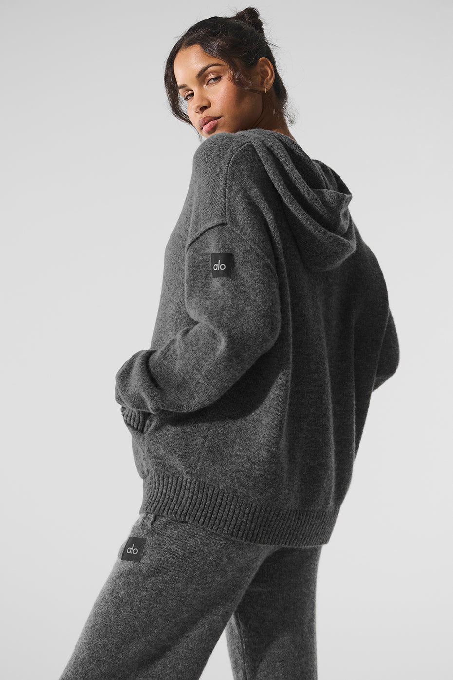 Sweat À Capuche En Laine Et Cachemire New Class - Platinum Grey