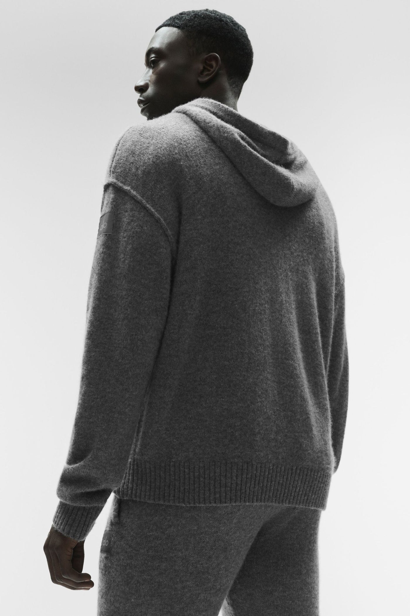 Sweat À Capuche En Laine Et Cachemire New Class - Platinum Grey