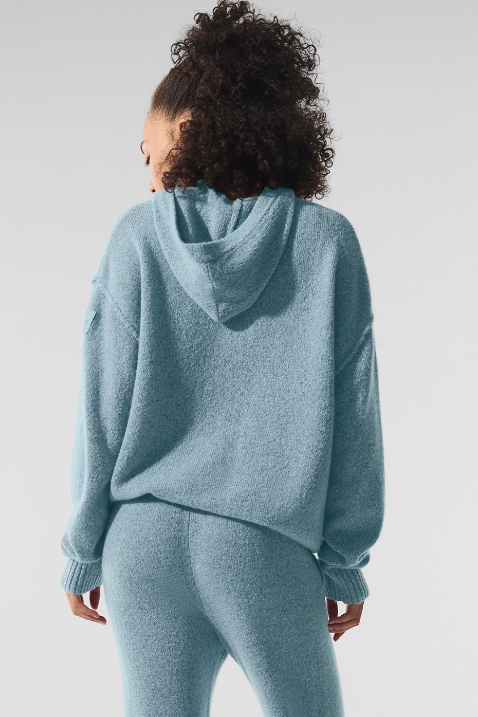 Sweat À Capuche En Laine Et Cachemire New Class - Celestial Blue Granite Heather