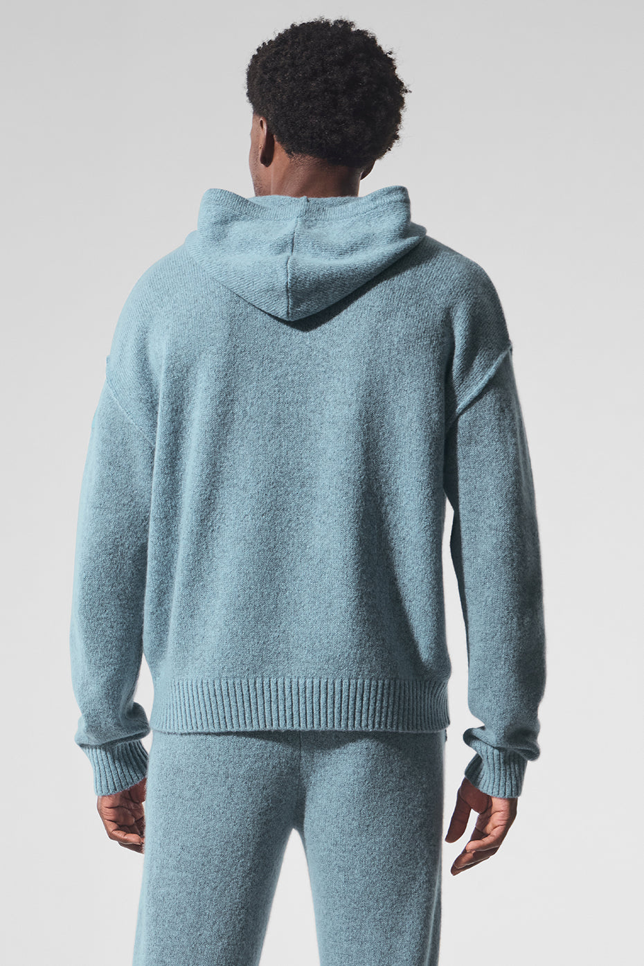 Sweat À Capuche En Laine Et Cachemire New Class - Celestial Blue Granite Heather