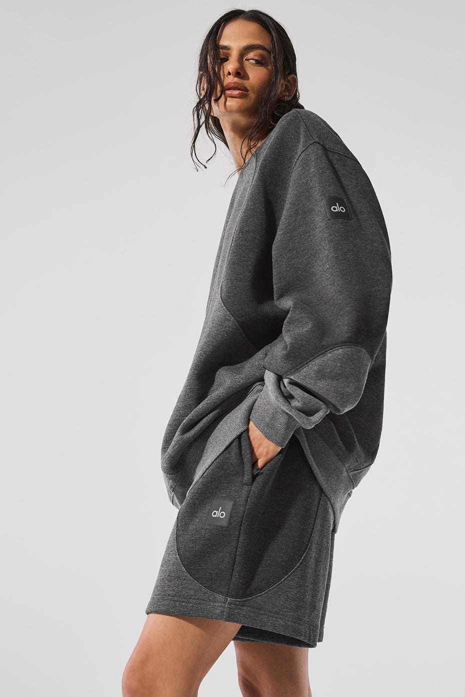 Pull Col Ras-Du-Cou Make Waves - Dark Heather Grey Tonal