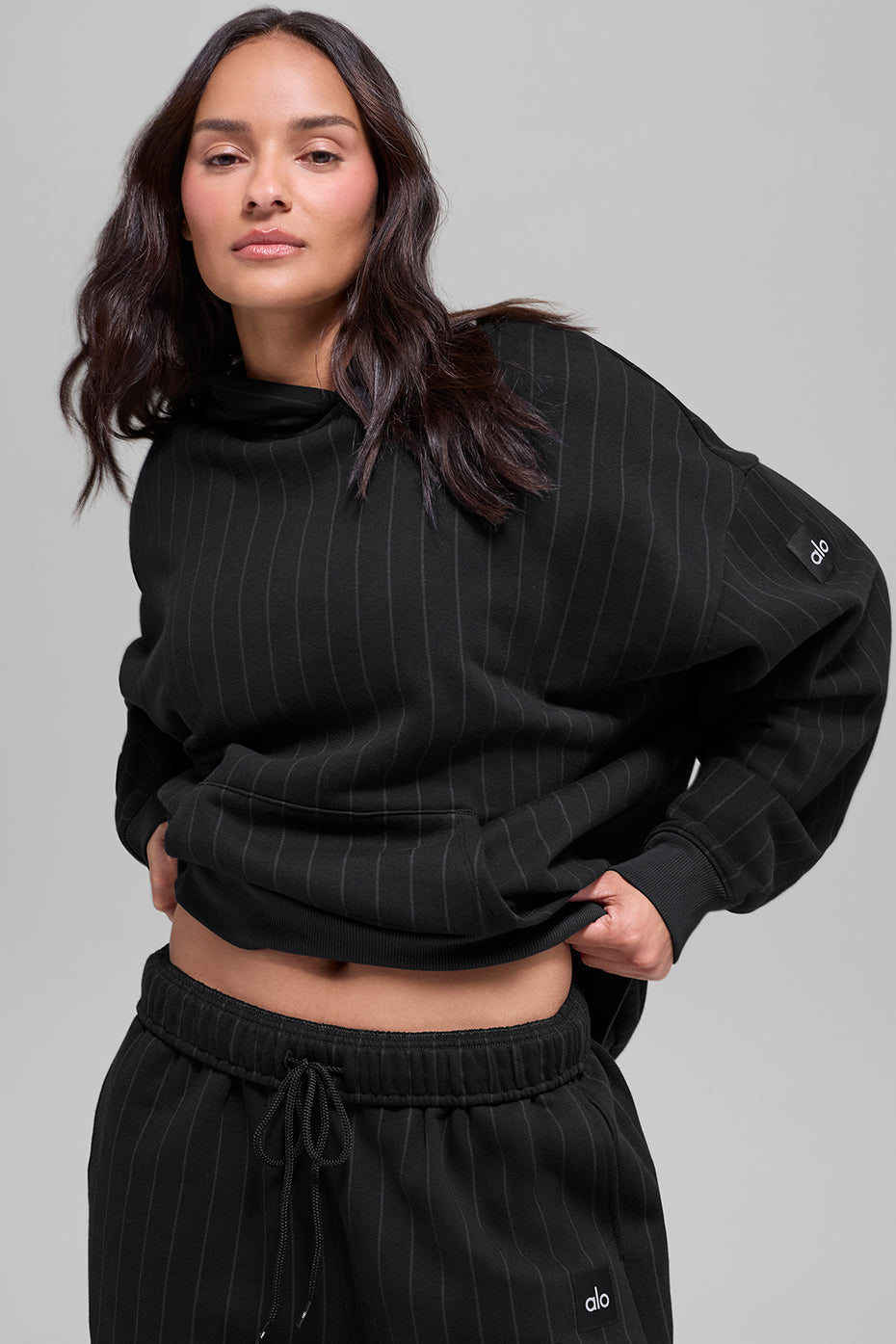 Sweat À Capuche Pinstripe - Black Pinstripe