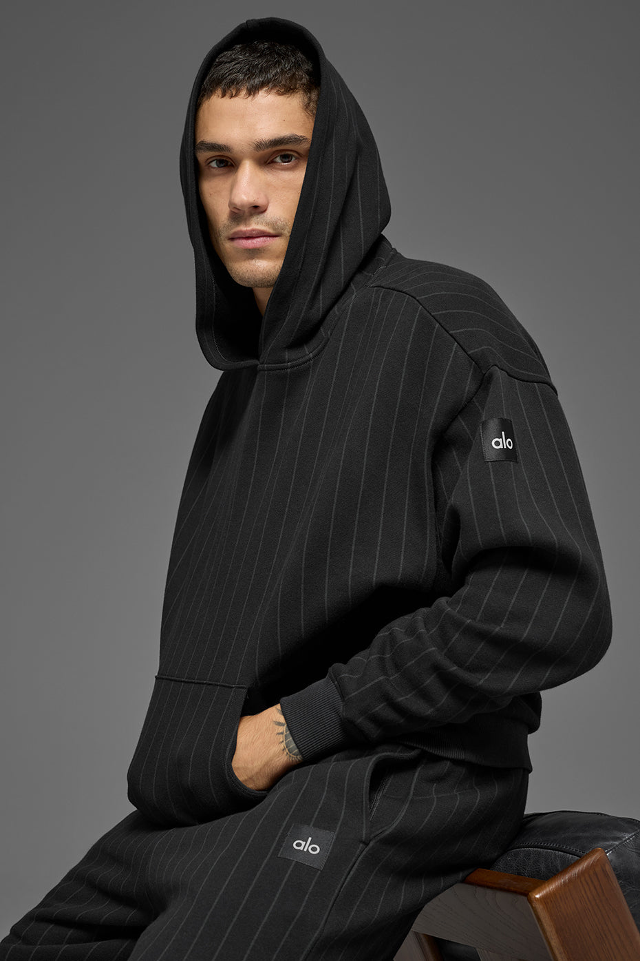 Sweat À Capuche Pinstripe - Black Pinstripe
