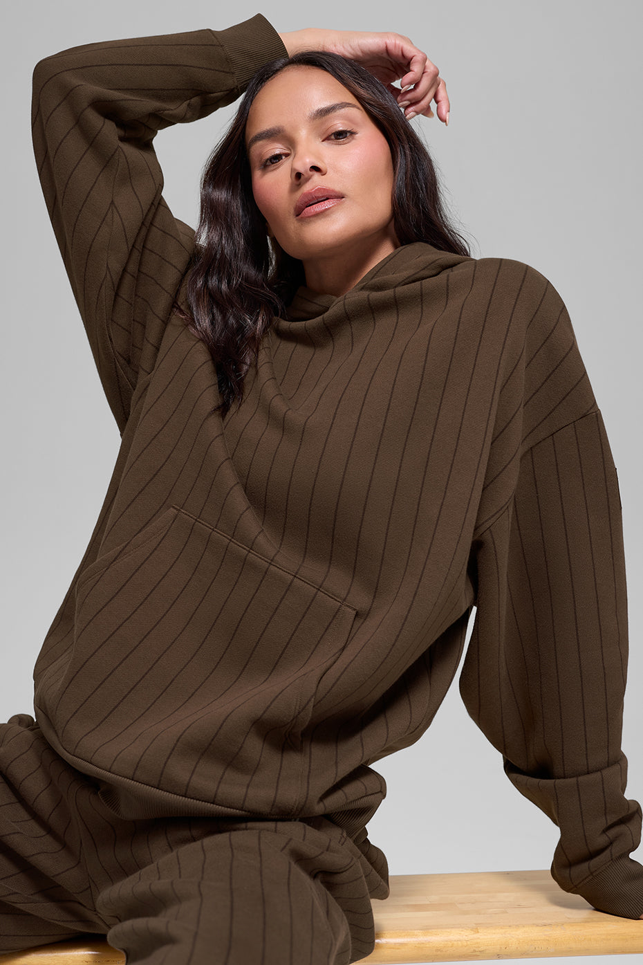 Sweat À Capuche Pinstripe - Espresso Pinstripe