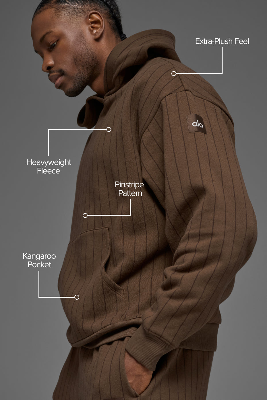 Sweat À Capuche Pinstripe - Espresso Pinstripe