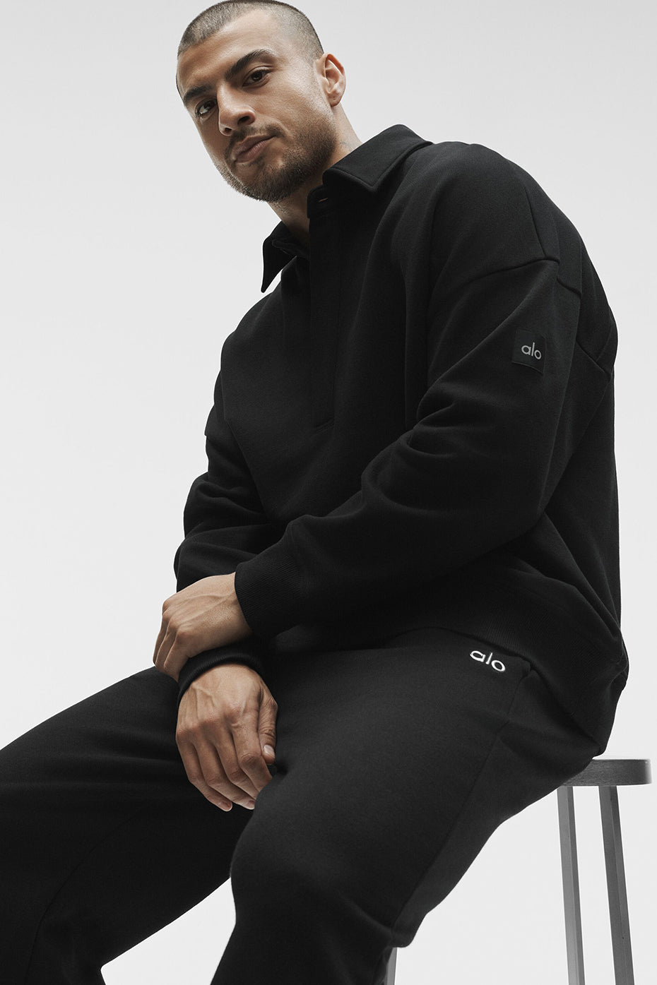 Pull Henley À Manches Longues Take It Easy - Noir