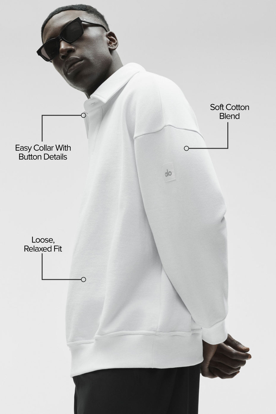 Pull Henley À Manches Longues Take It Easy - Blanc