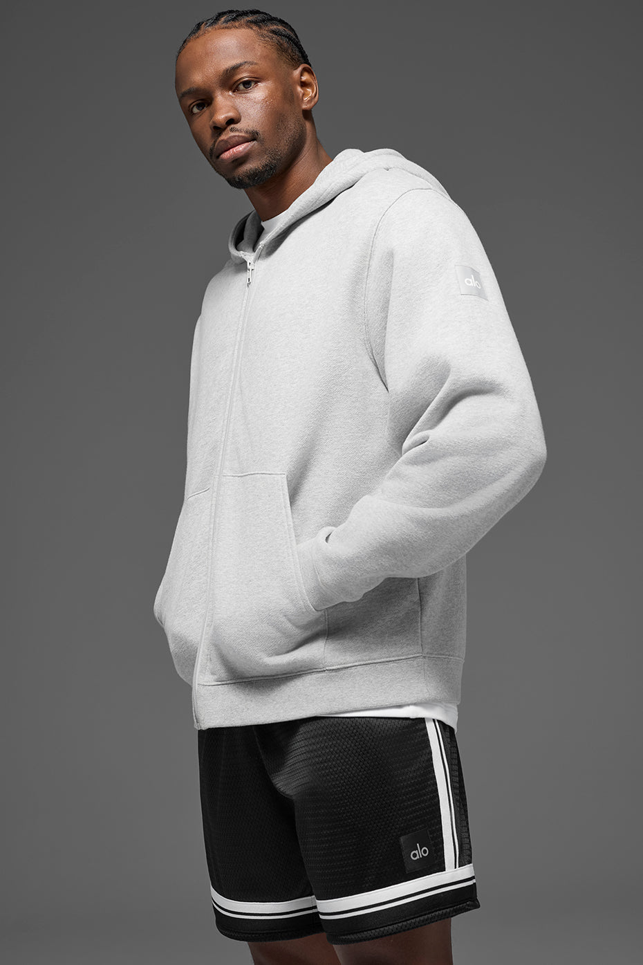Sweat À Capuche Zippé Épais Renown - Athletic Heather Grey