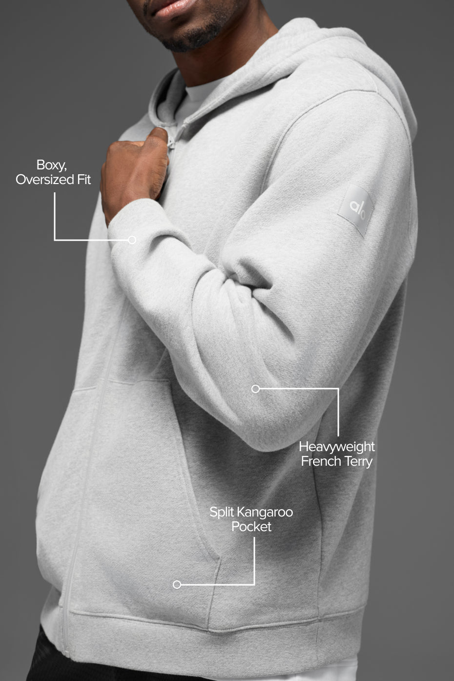 Sweat À Capuche Zippé Épais Renown - Athletic Heather Grey