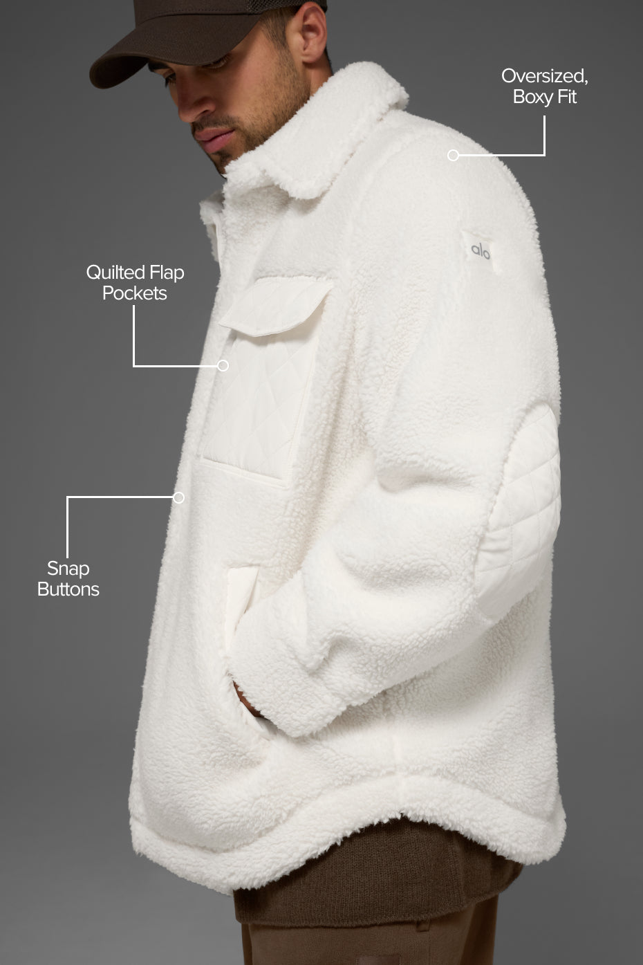 Veste-Chemise Sherpa Edge - Ivory