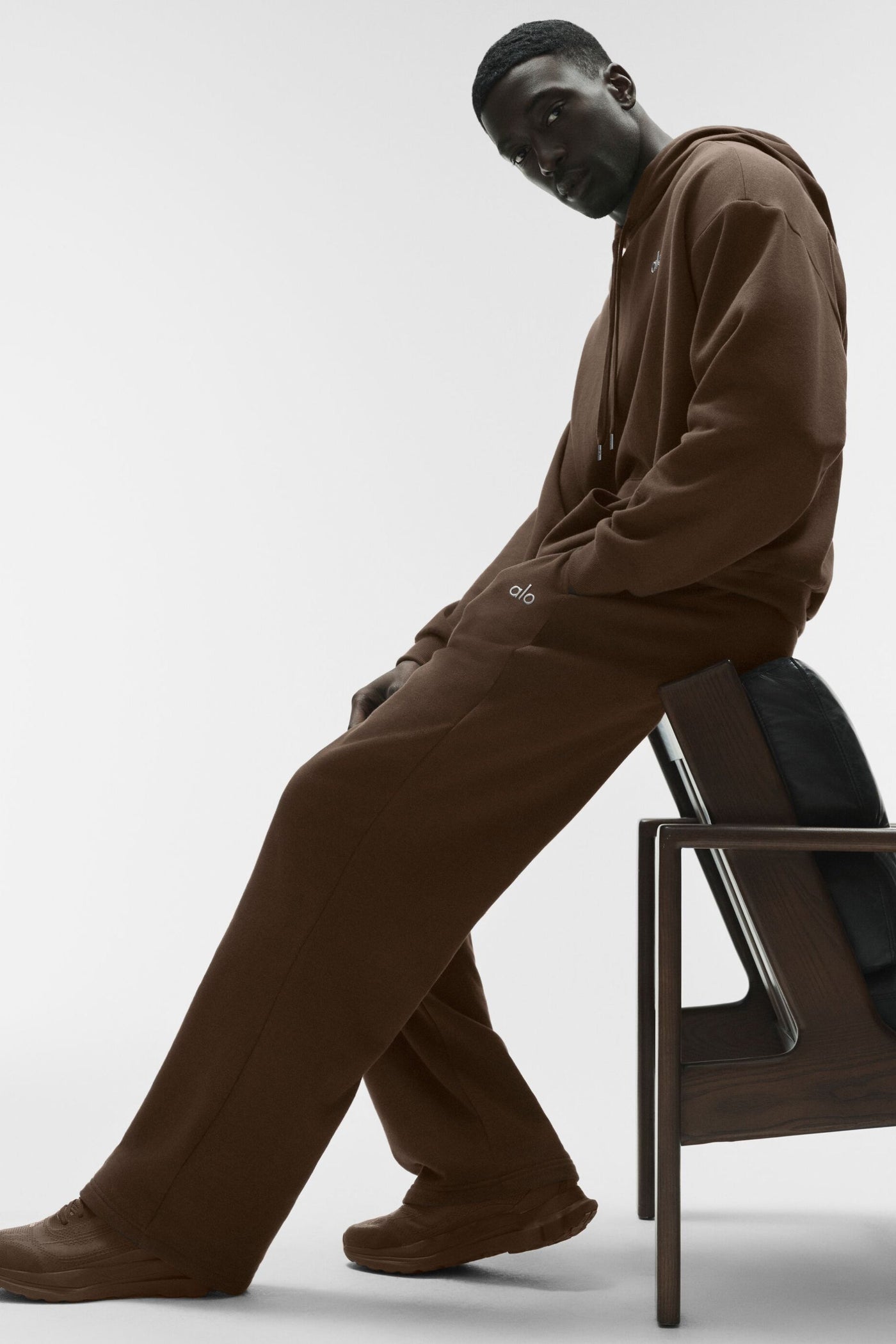 Pantalon De Survêtement Coupe Droite Accolade - Espresso