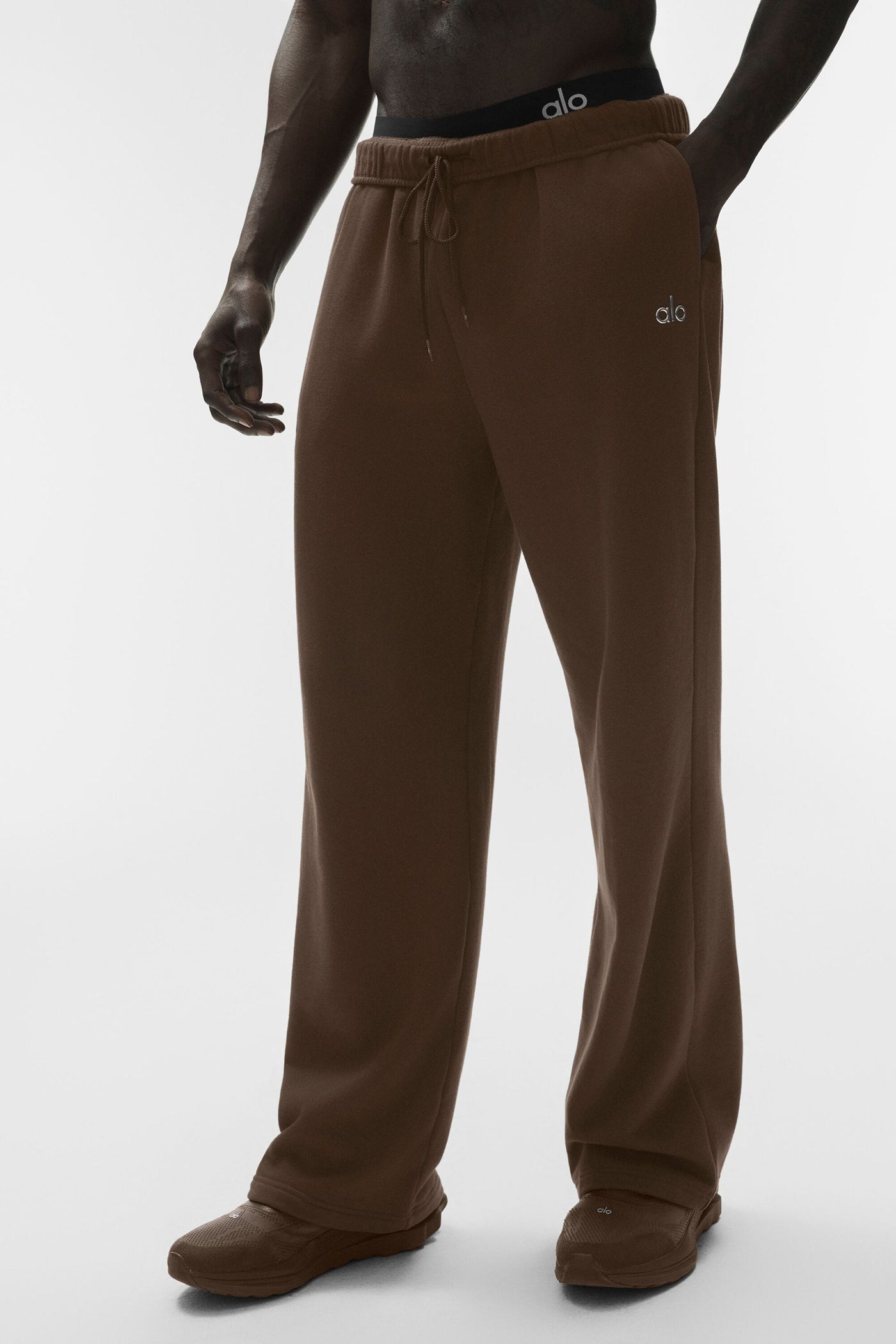 Pantalon De Survêtement Coupe Droite Accolade - Espresso