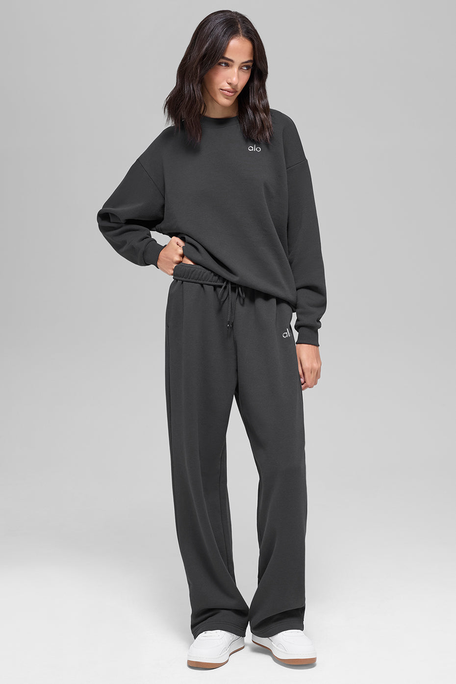 Pantalon De Survêtement Coupe Droite Accolade - Anthracite